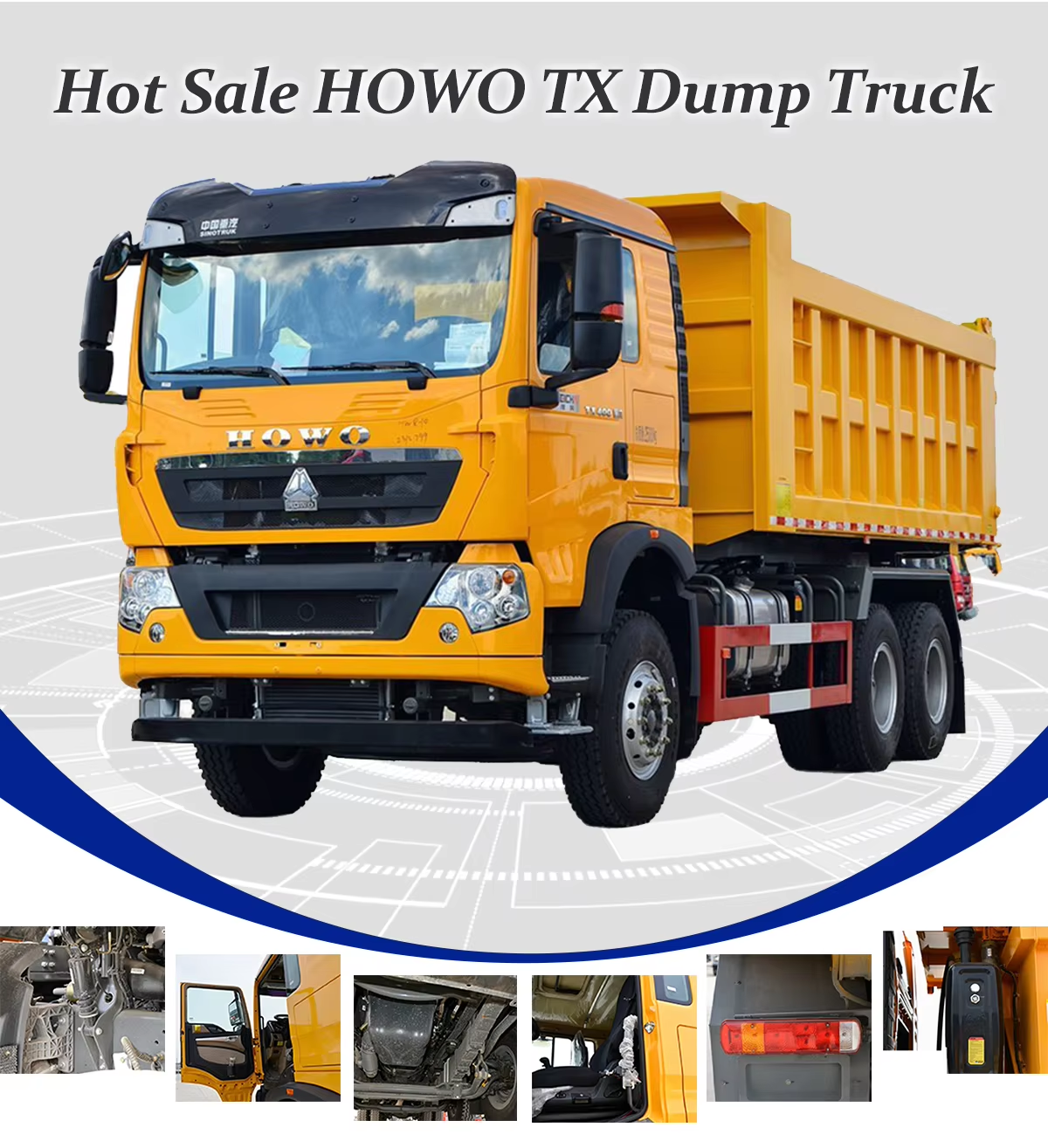 Sinotruck howo diesel truck 30t 20 cubic meter 371hp new 6x4 dump truck used tipper trucks TX for south korea details
