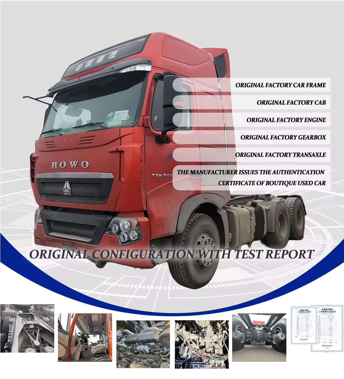 Good Condition Used left hand drive Sinotruk Howo T7 6x4 430HP 10 wheels Tractor Trucks for sale details