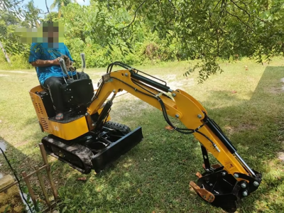 An American customer's praise for the mini excavator is as follows