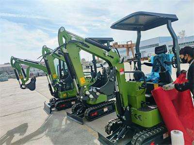 A German customer orders three mini excavator