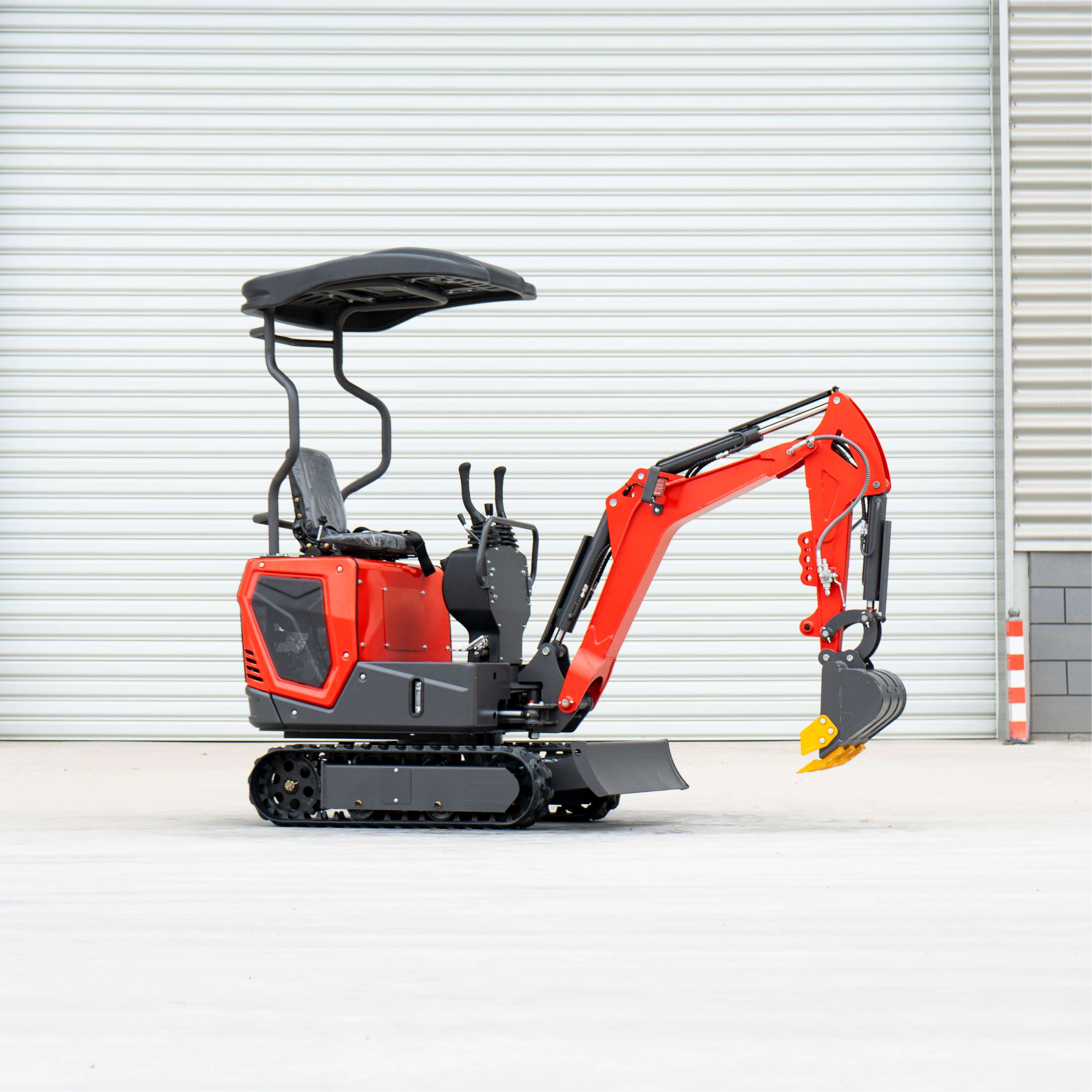 WY12 New Mini 1.2Ton Good Quality High Quality Red Excavator with Side Swing Boom Good Sale