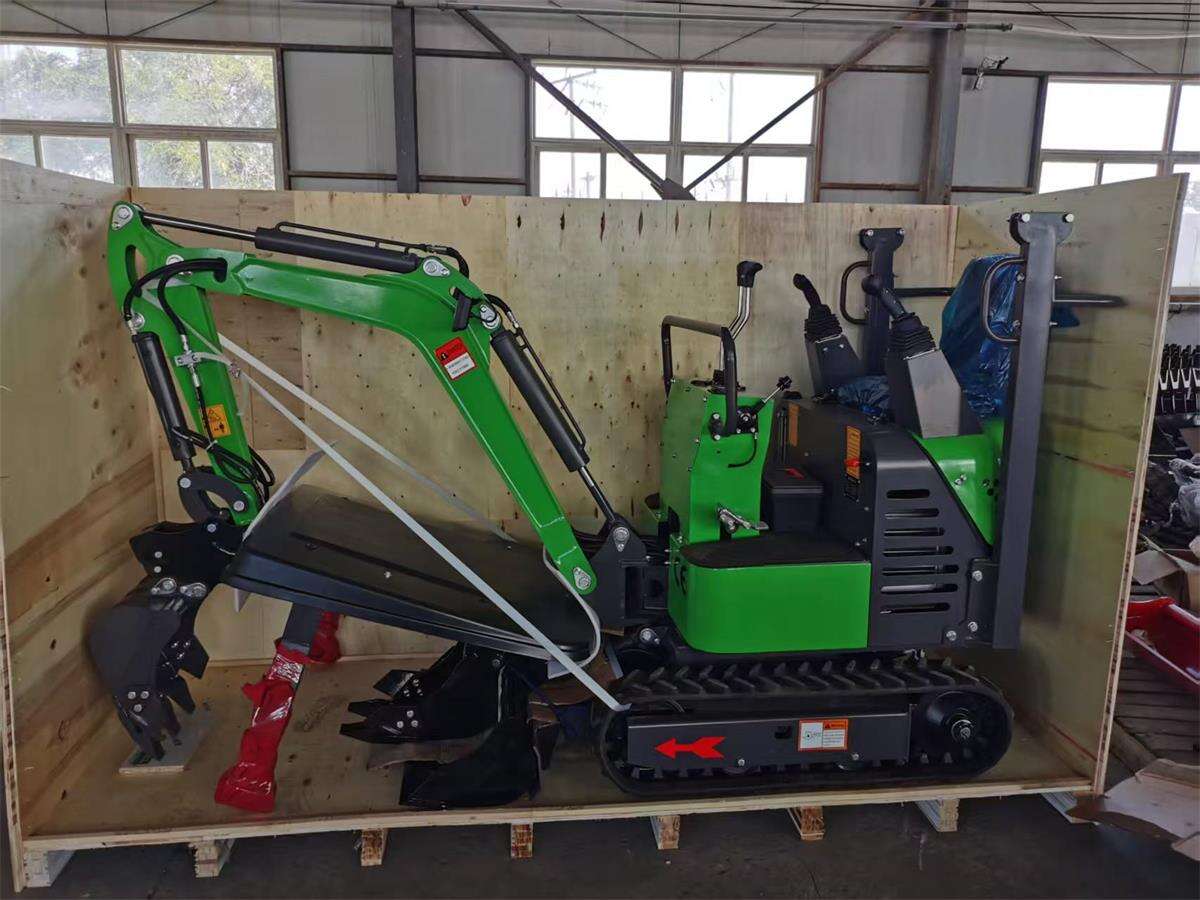 An excavator was packed and shipped to Poland