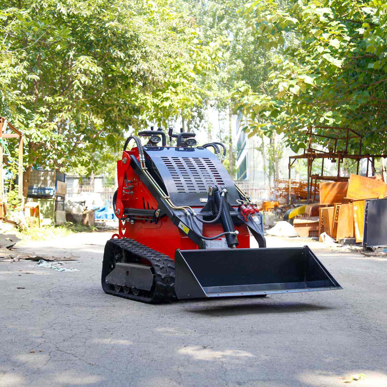 WY380 Cheap Price Red Tracked Good Sale Skid Steer Loader High Quality Multi Functional