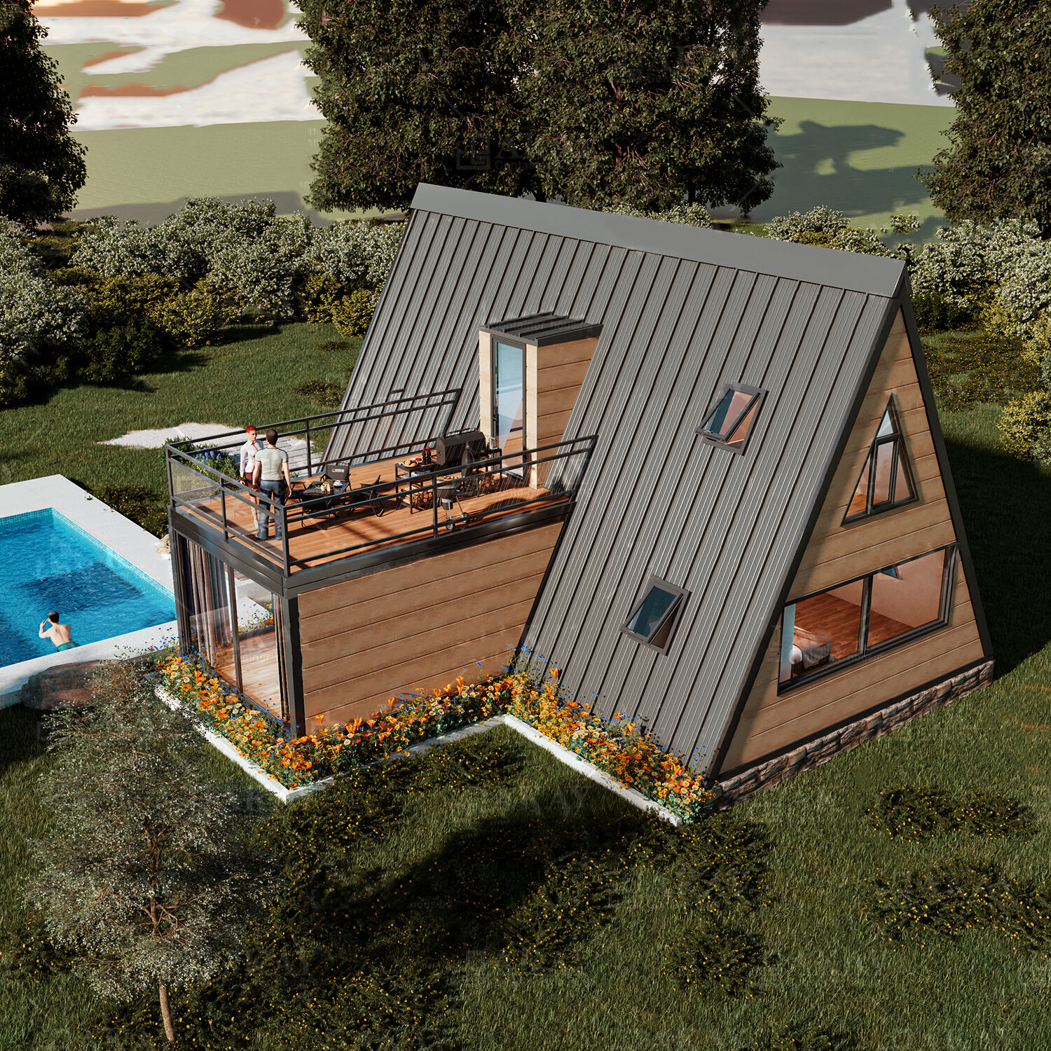 Noiseless Nook| A-Frame House| A-Frame House at Noiseless Nook
