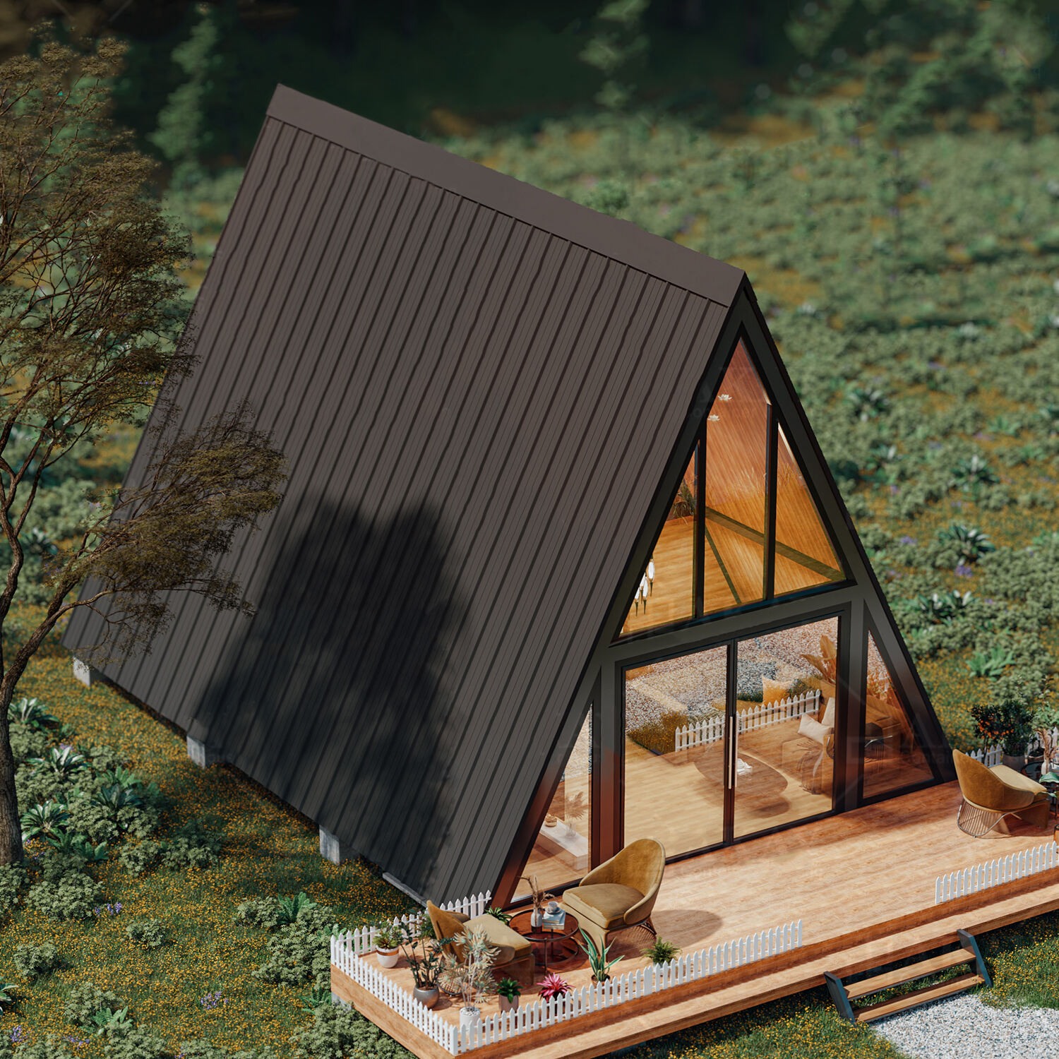 Prefab A-Frame House | Cost-Effective, Bright Loft Design