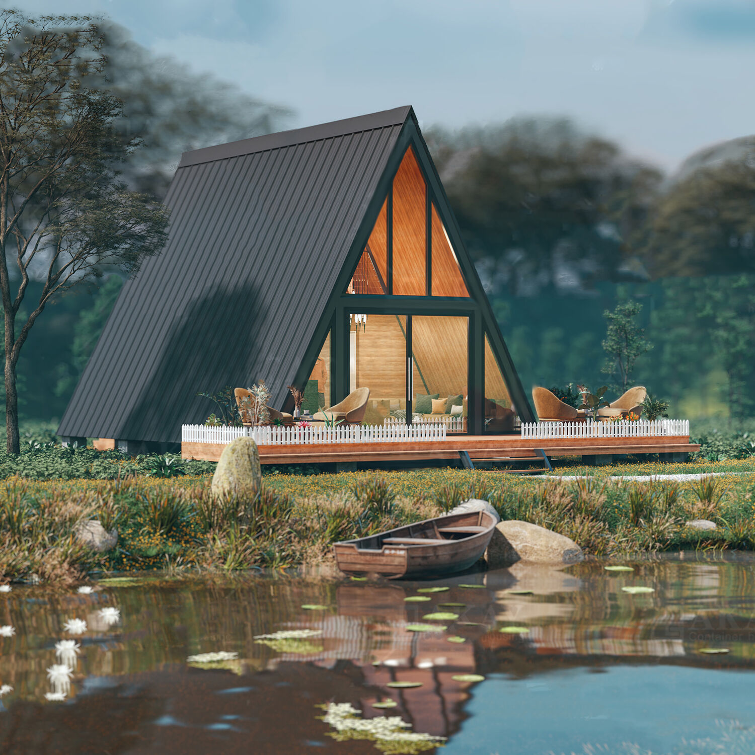 Noiseless Nook| A-Frame House| A-Frame House at Noiseless Nook