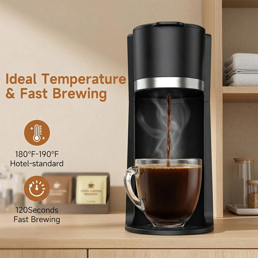 kc201 3 in 1 single serve coffee maker for k cup pods ground coffee  tea-1