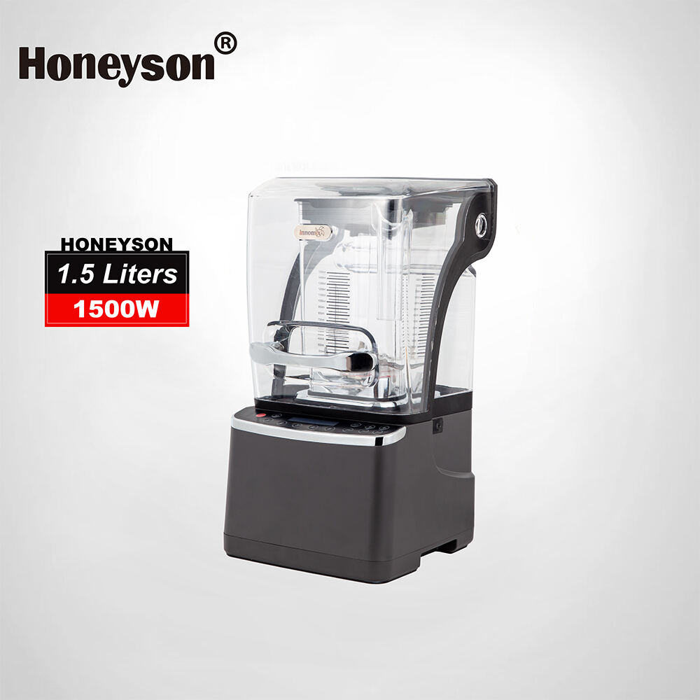 Nagy teljesítményű 1800W-os kereskedelmi kefé nélküli motoros haveró Elektromos tejes shaker Italkeverő 1,5 liter Hangszigetelő fedél HS-BL9002