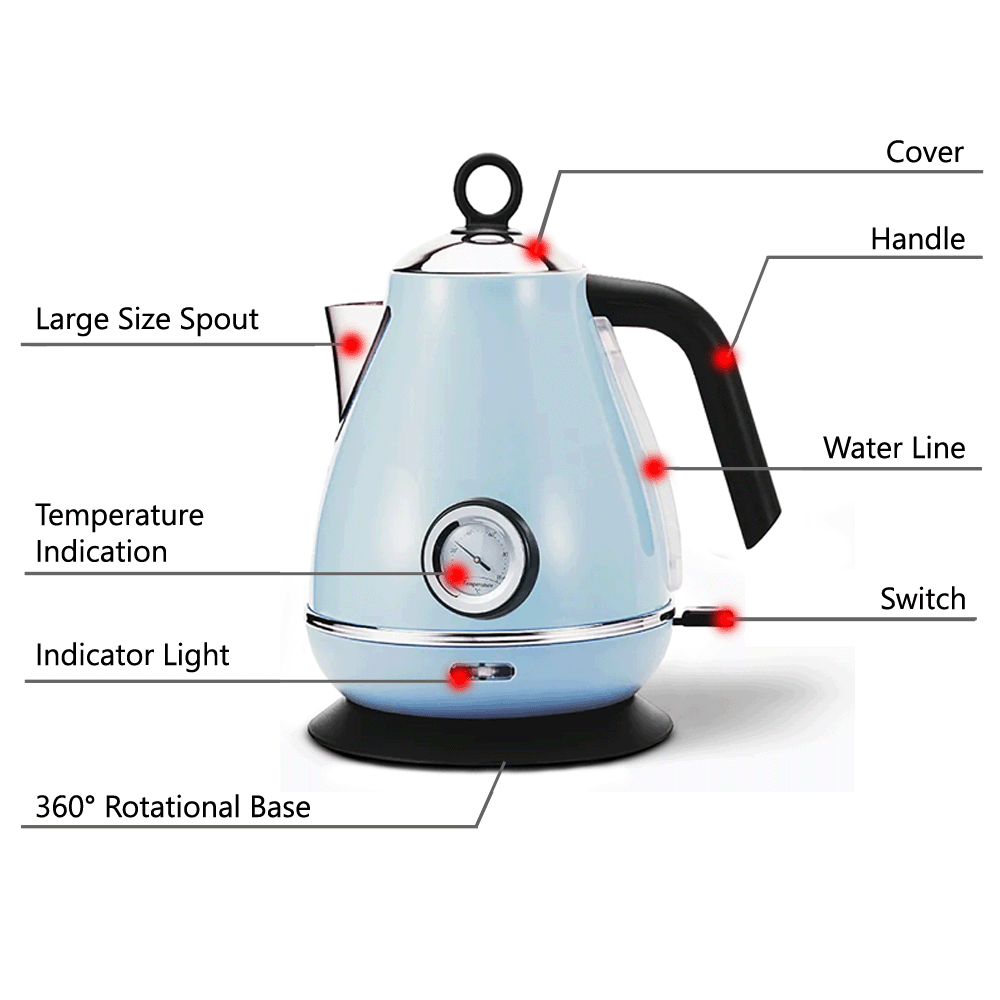 Hotel Guestroom Kettle, 1.7L capacity, 304S/S kettle, H1701 supplier