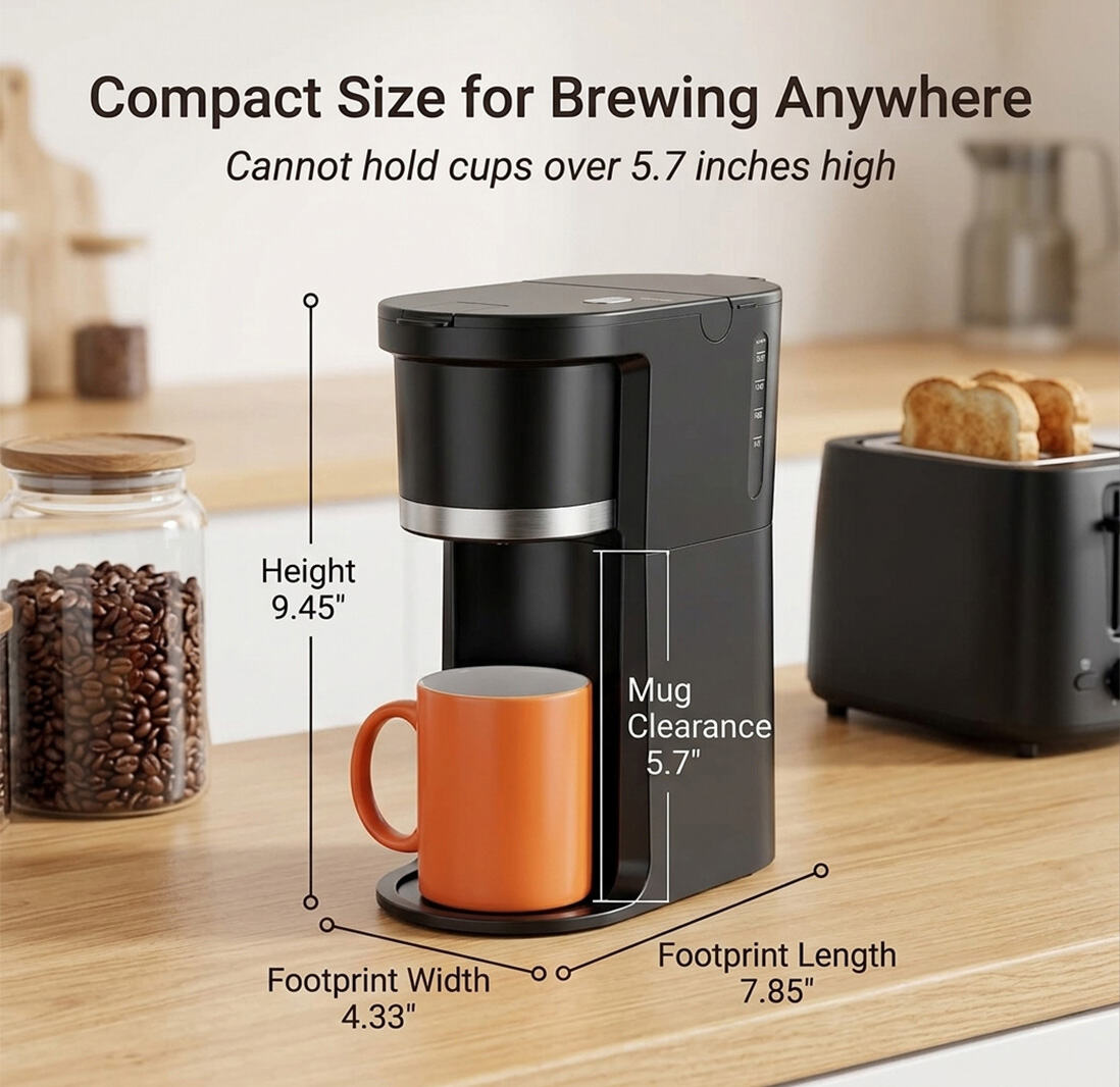 kc201 3 in 1 single serve coffee maker for k cup pods ground coffee  tea-7