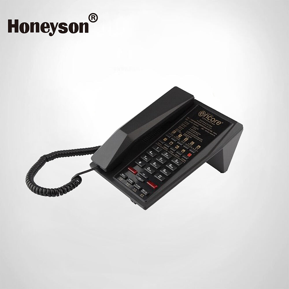 Professzionális szállodai analóg telefon egyedi márkanevvel (Modell ACE-8901 fekete)
