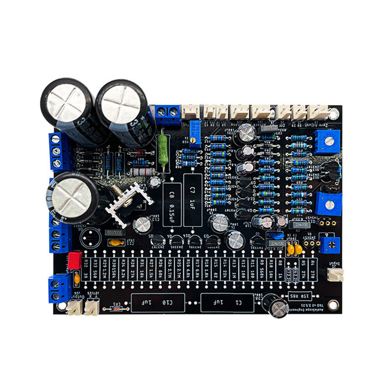 High-Power Audio Amplifier PCB Assembly with Large Capacitors & Adjustable Gain for Hi-Fi Audio Systems