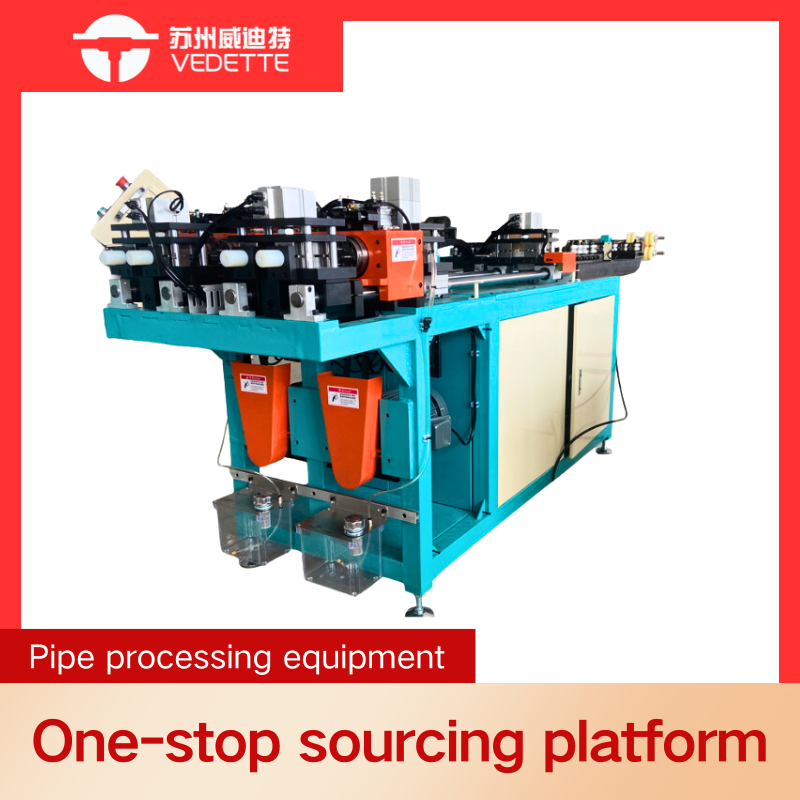 CNC copper pipe coil chip free cutting machine for the solar water heater industry