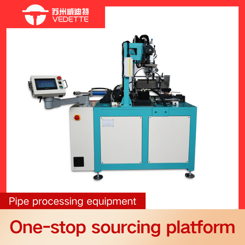 Multi station pipe end forming machine for shrinking and expanding metal pipes