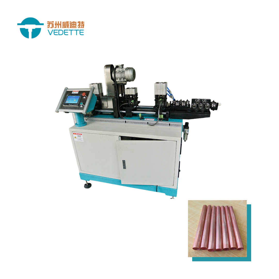 Straight pipe chip free cutting machine