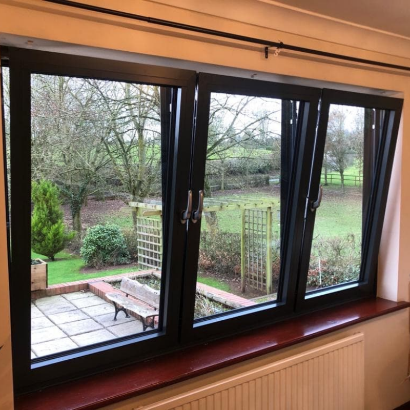 Aluminum Tilt and Turn Windows with blind fly screen