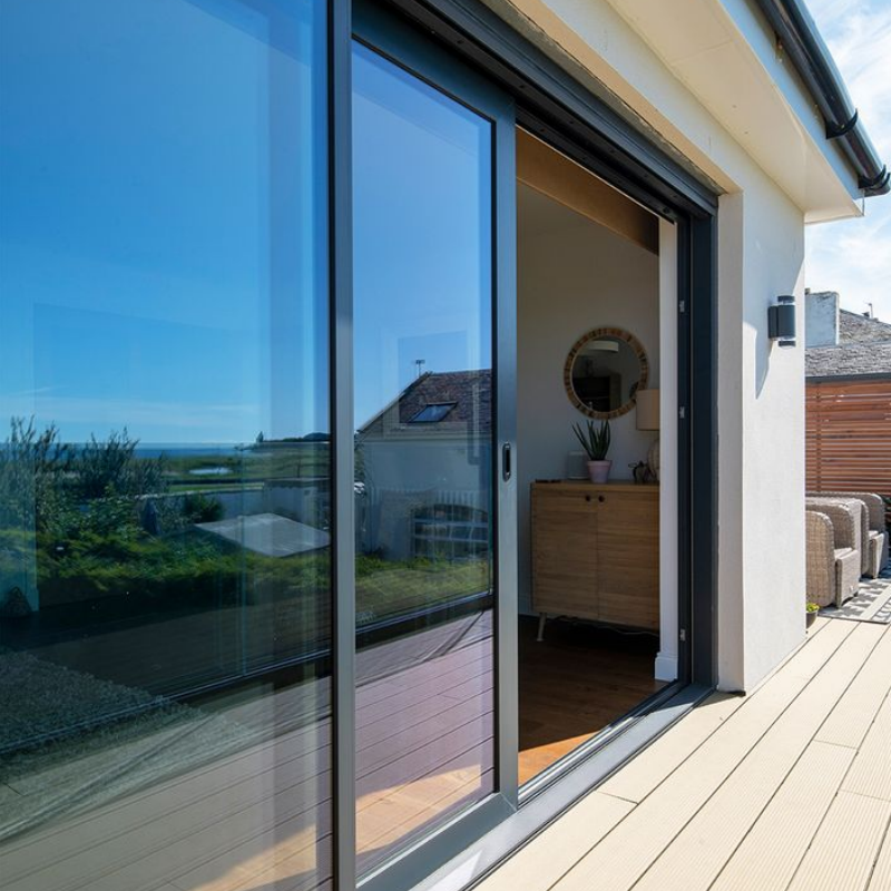 Aluminum 2/3/4 Panels Glass Sliding Door 