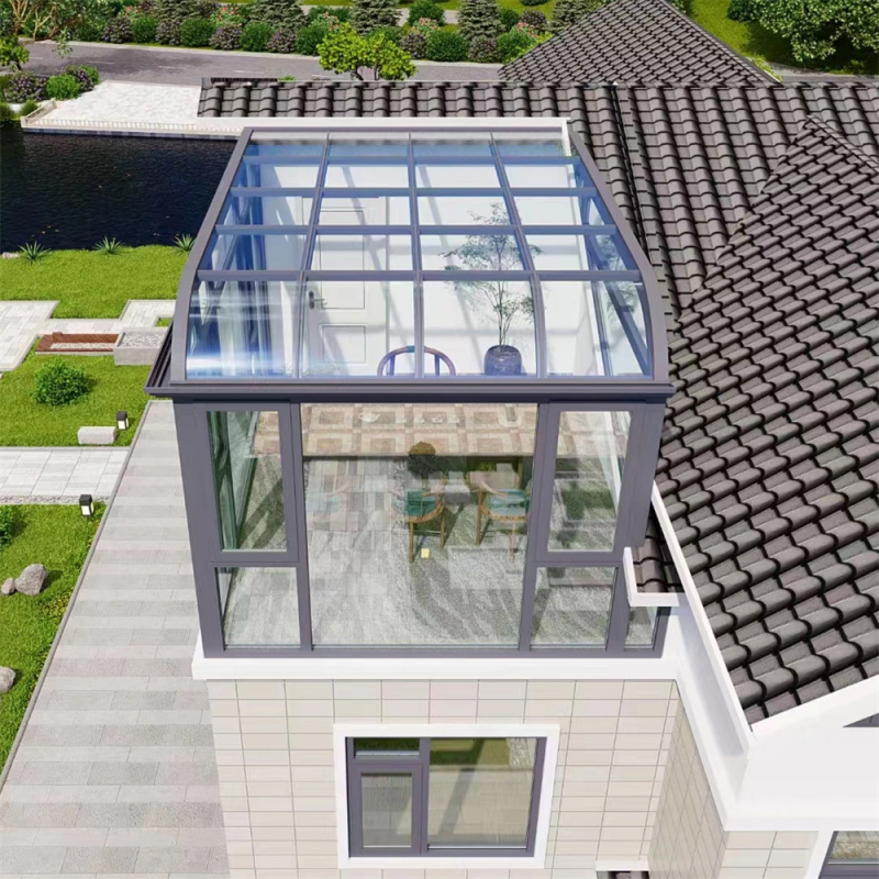 Customized Aluminum Sun room Glass windows and dooors