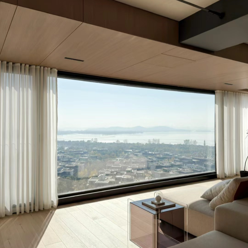 Aluminum Picture windows with large glass size