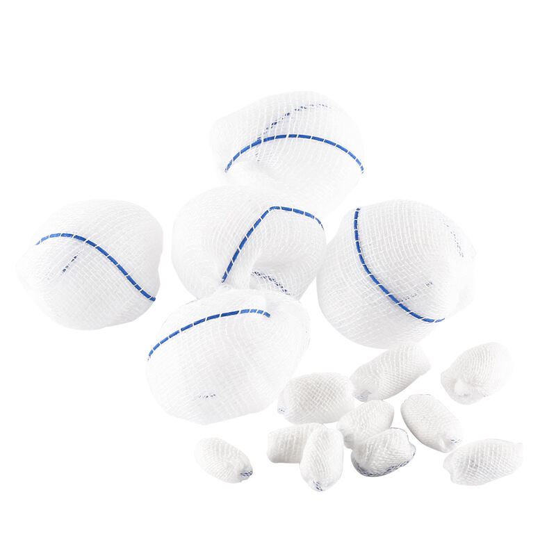 100% Cotton High Absorbent Medical Surgical Disposable Cotton Gauze Ball Various Size