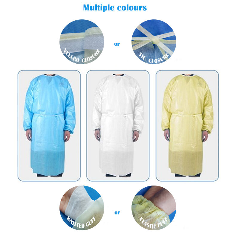 Disposable Surgical Reinforced Isolation Surgery Gown Non Woven Ultrasonic Heat Sealing Gown AAMI Surgical Gown Hospital