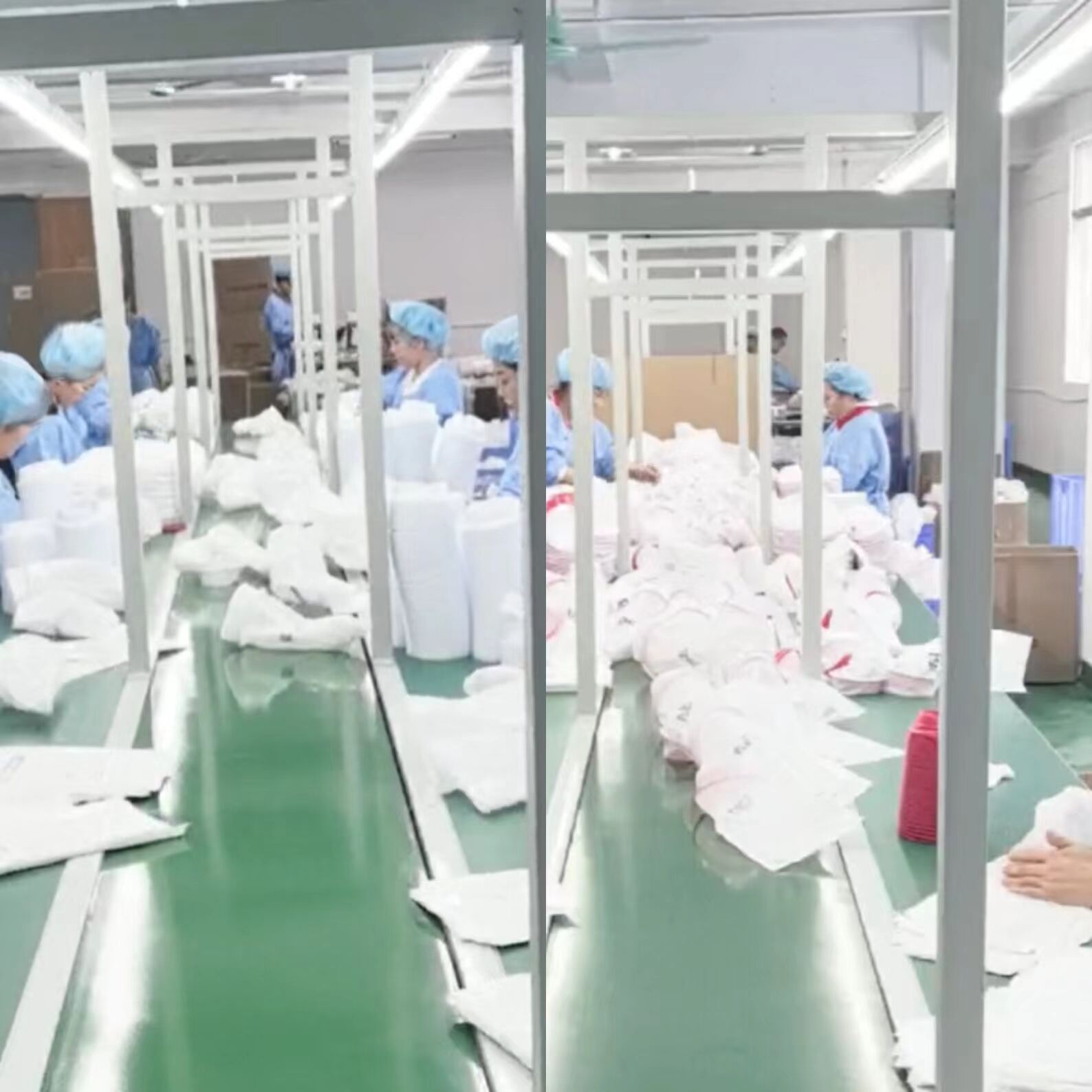 DS Medical Staff Visits New Production Line of Vomiting Bag Supplier.