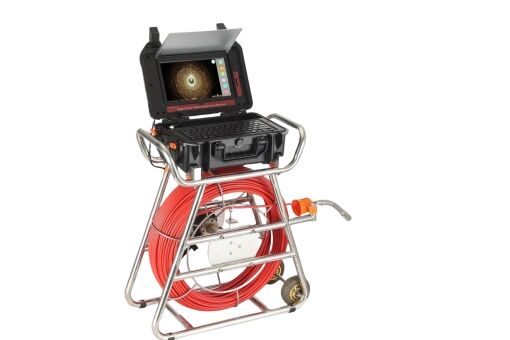 SYANSPAN Cameră de canalizare cu ecran tactil HD1080P de 10,1 inch, cu sondă de 512Hz și funcție de nivelare automată.