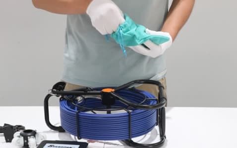 sewer-camera-9637-unpack：sewer inspection camera 9637 unpack view   