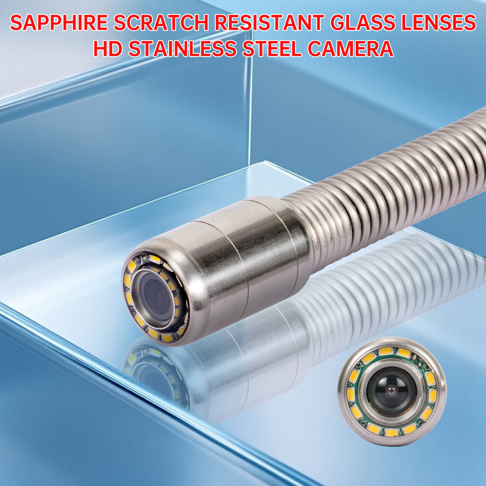 9inch HD IPS Screen Sewer Camera with 16GB SD Video&Audio Recording from Drain Camera Factory 36X Image Enlarger