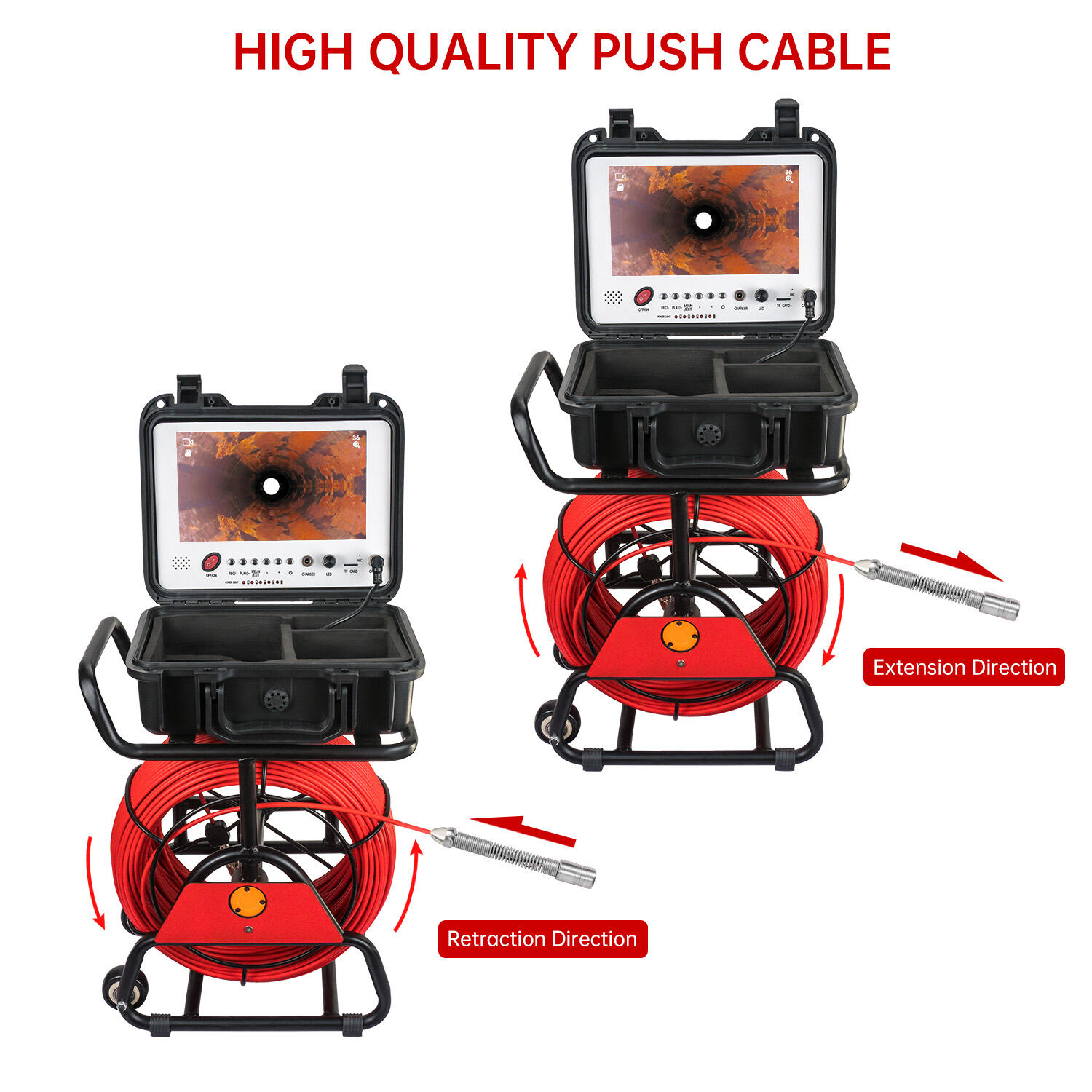 9inch Sewer Camera with 512Hz Sonde+Self-leveling function and WIFI Pipeline Plumpling Inspection