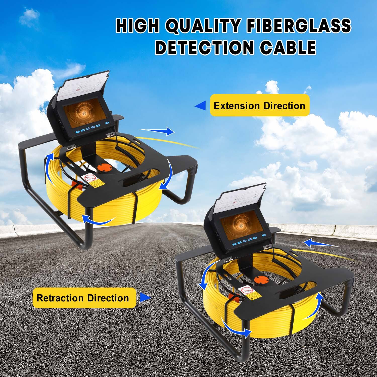  Pipe Camera 5Inch HD 1080P Screen with 16GB SD Video Recording