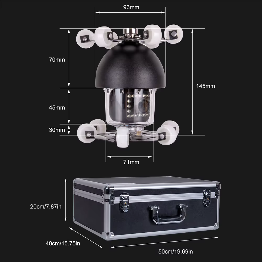 Factory 7 Inch Monitor Drain Sewer Pipe Camera with 360 degrees Camera Head, IP68 Waterproof Pipe Camera factory