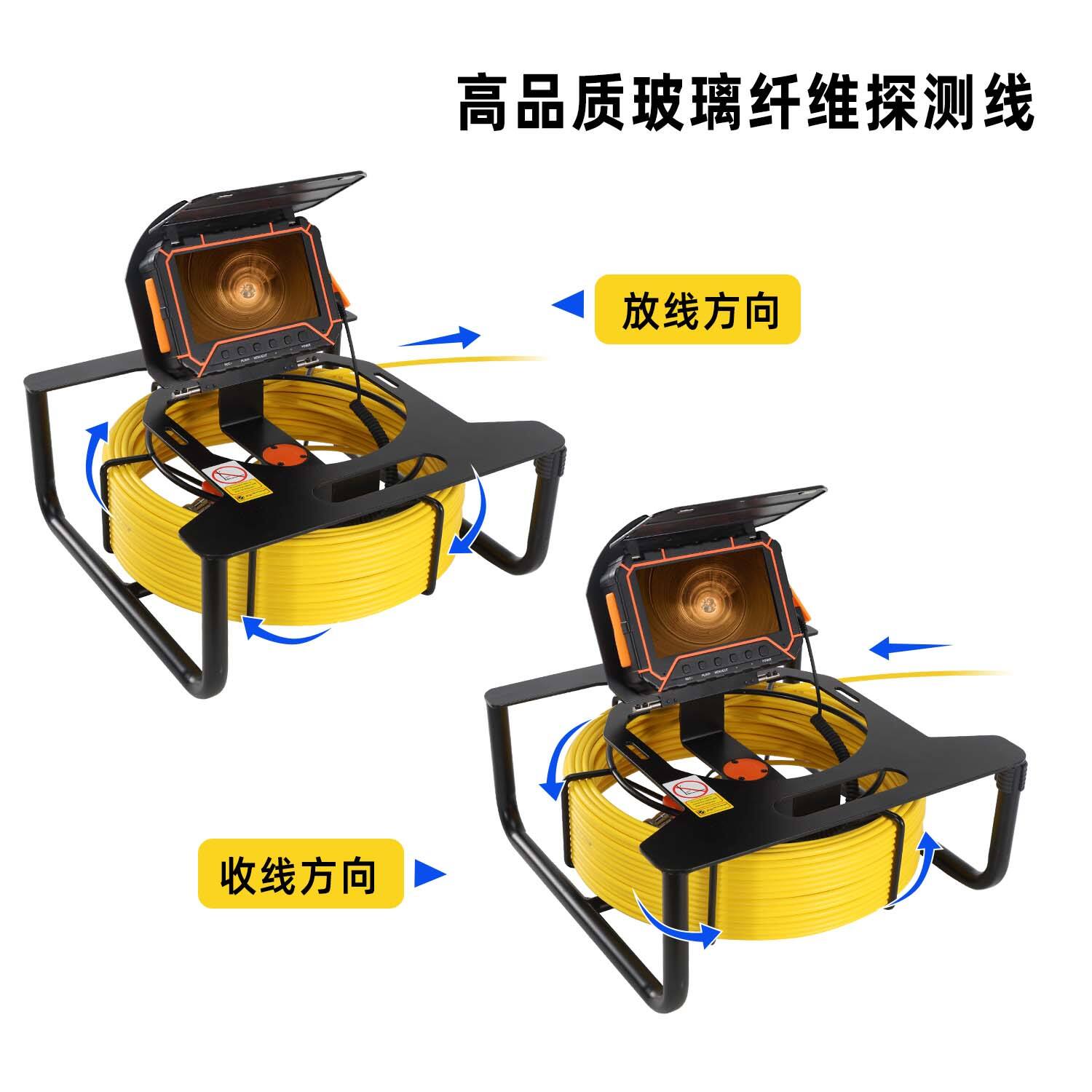 Sewer Camera 5inch HD Screen&16GB SD Card Video Recording for Pipeline Inspection Checking