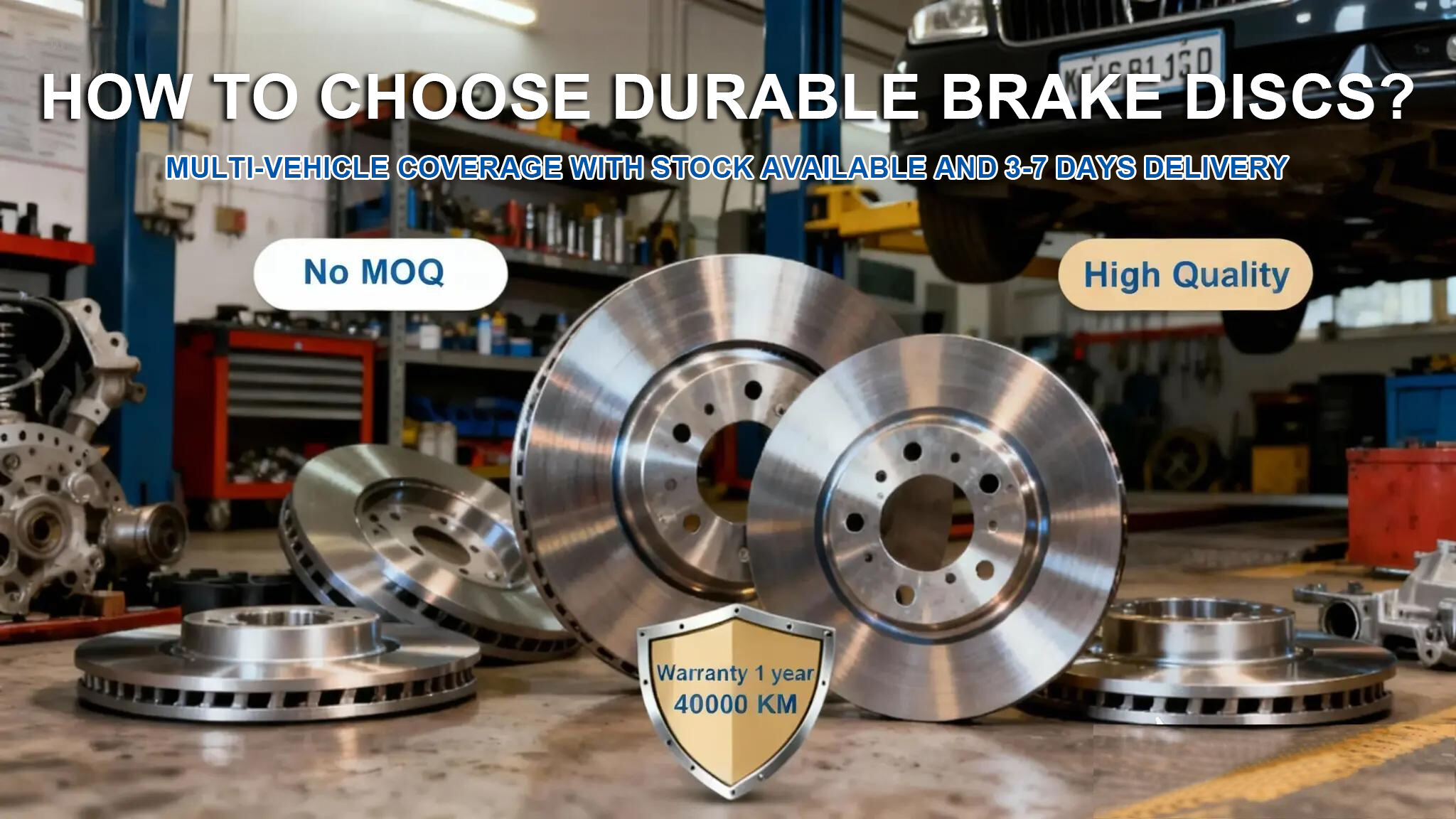 Как выбрать прочные тормозные диски? Покрытие нескольких транспортных средств, наличие на складе и опциональная гарантия сроком на 1 год.