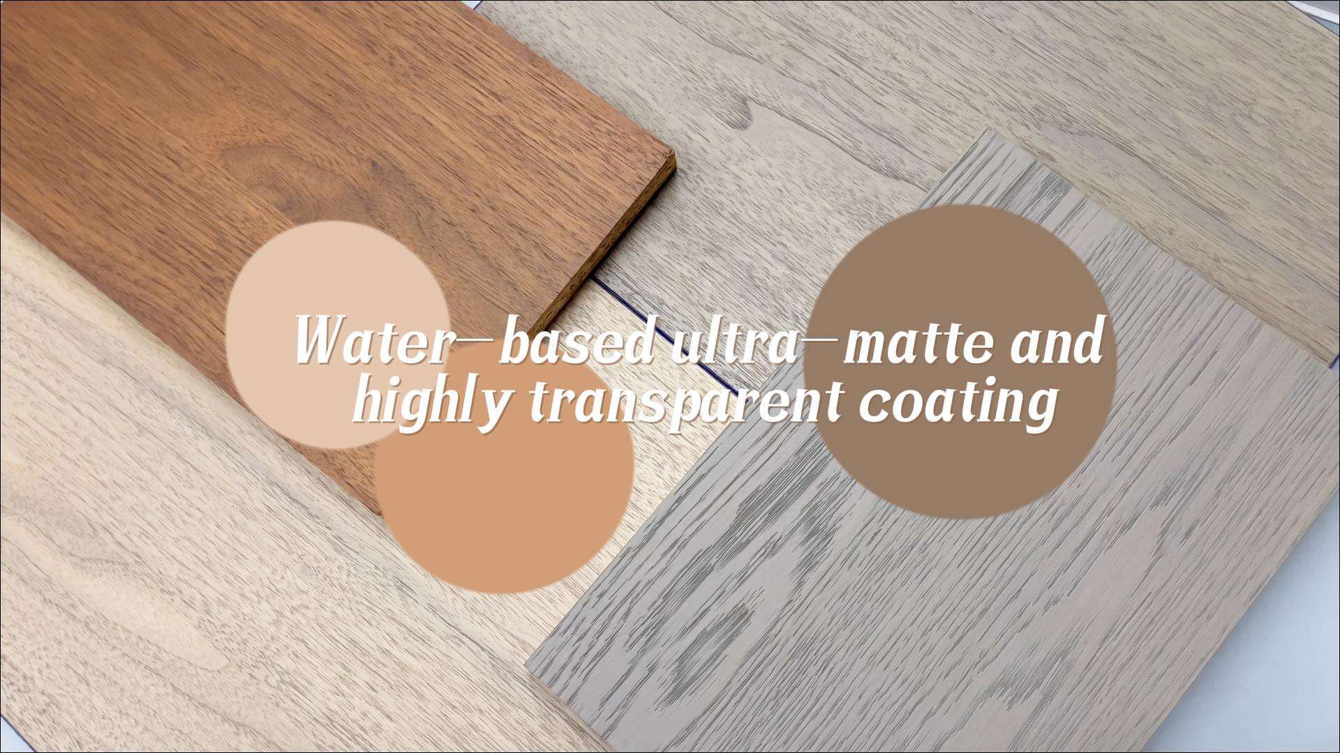 Water-based ultra-matte and highly transparent coating