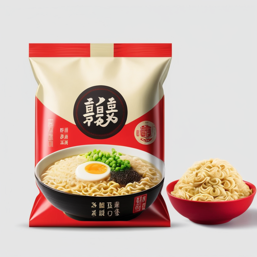 Custom Logo Eco Friendly Airtight ramen noodle packaging Plastic Zipper Bag Pouches For Food Packaging