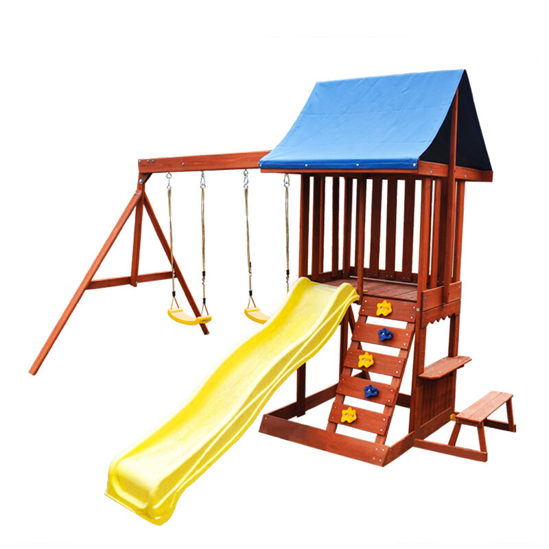 wooden swing set