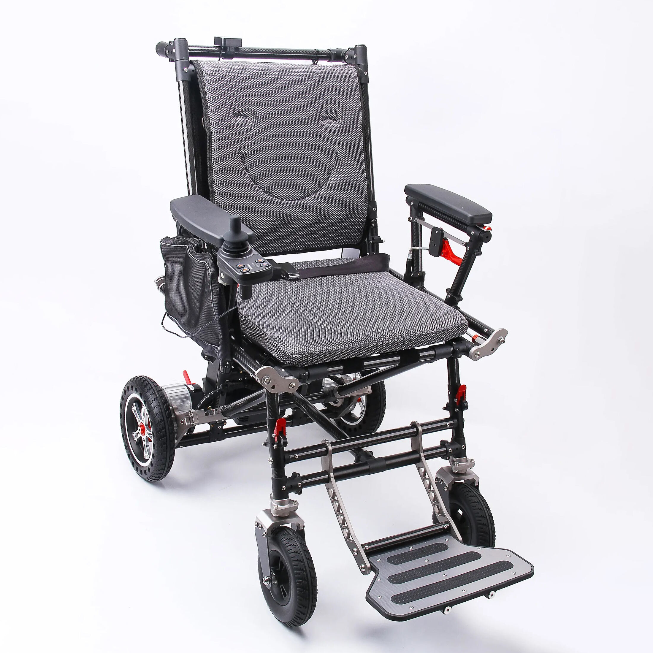 KSM-621 Cheap 100% Carbon Fiber Ultra Lightweight Electric Wheelchair Foldable Long Distance Airlines Approved Power Wheelchair