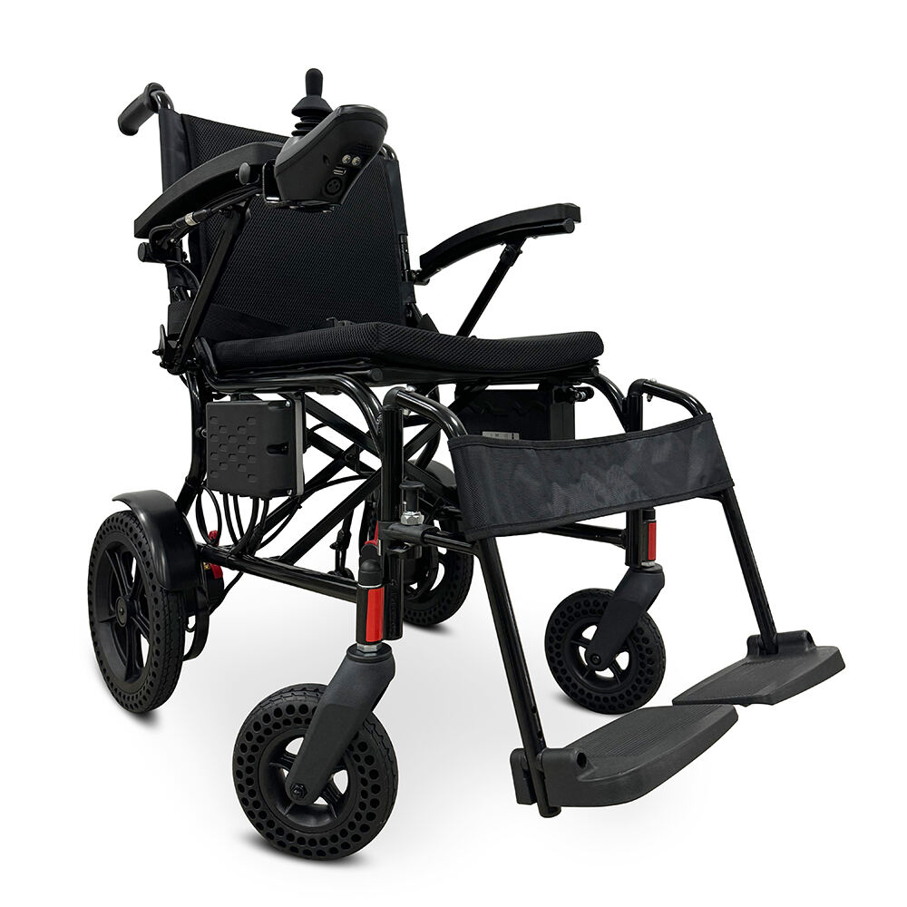 KSM-509P Newest Ultra Light 17kg Electric Power Wheelchair Aluminum Brushless Portable Foldable Lightweight Electric Wheelchair