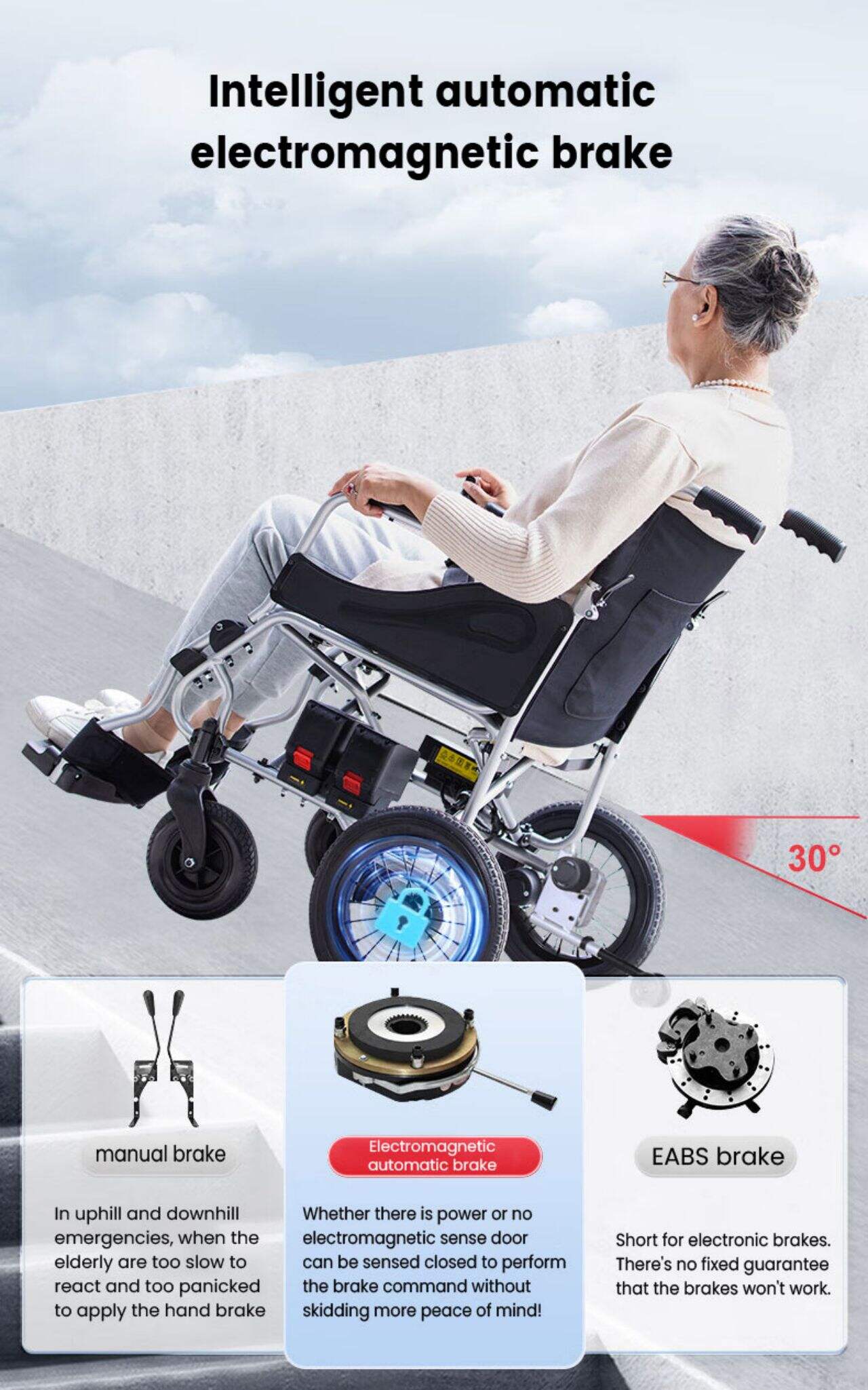 KSM-505 Light weight folding electric wheelchair portable aluminum power chairs dual controller wheelchair 12.5kgs manufacture