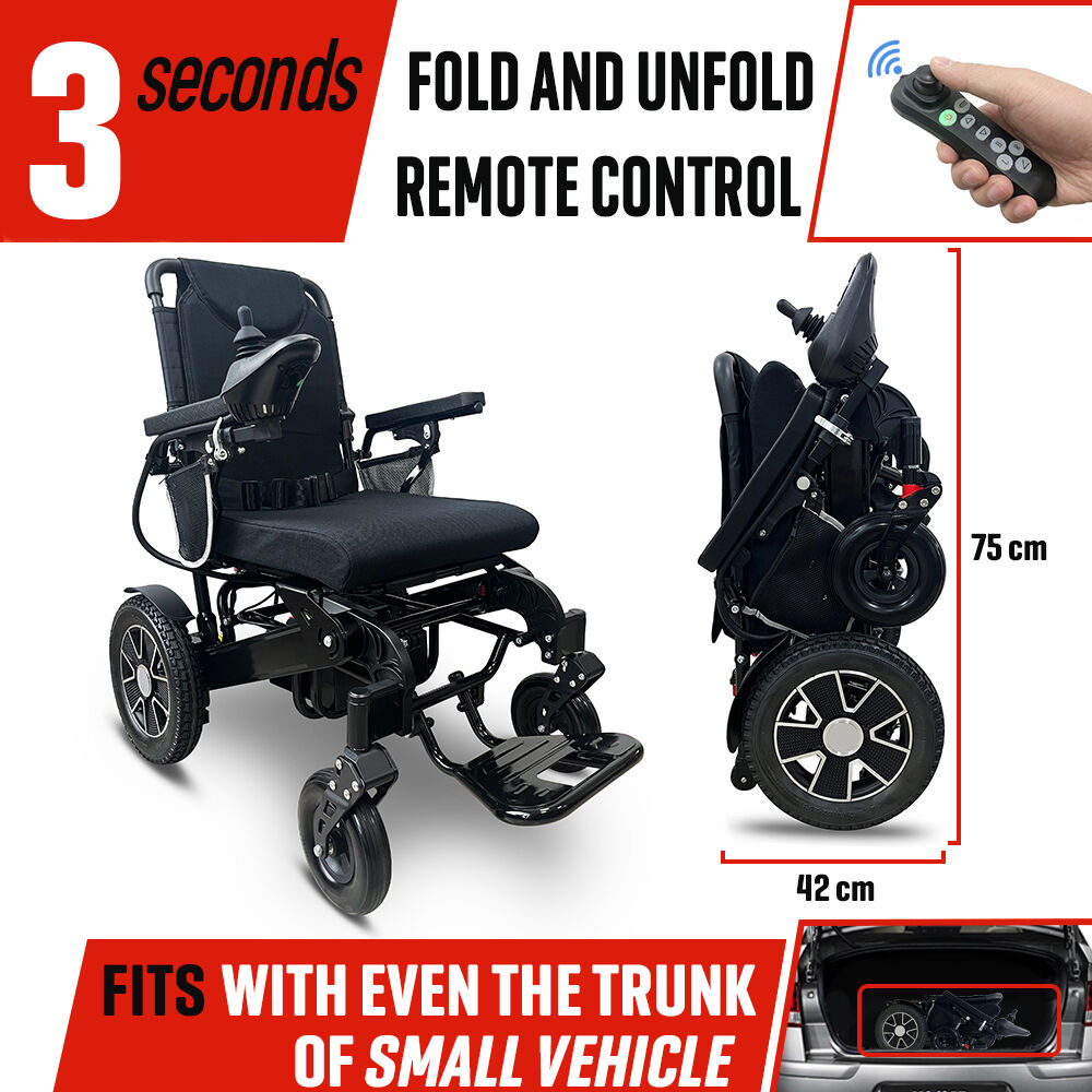 KSM-606 高品質のリモコン付き 折りたたむ電動車椅子 高齢者向け 動力