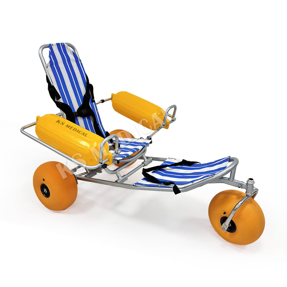 KSM-SW4 New Design Waterproof Beach Wheelchair with Large Balloon Tires OEM ODM Available for Elderly Mobility Solutions