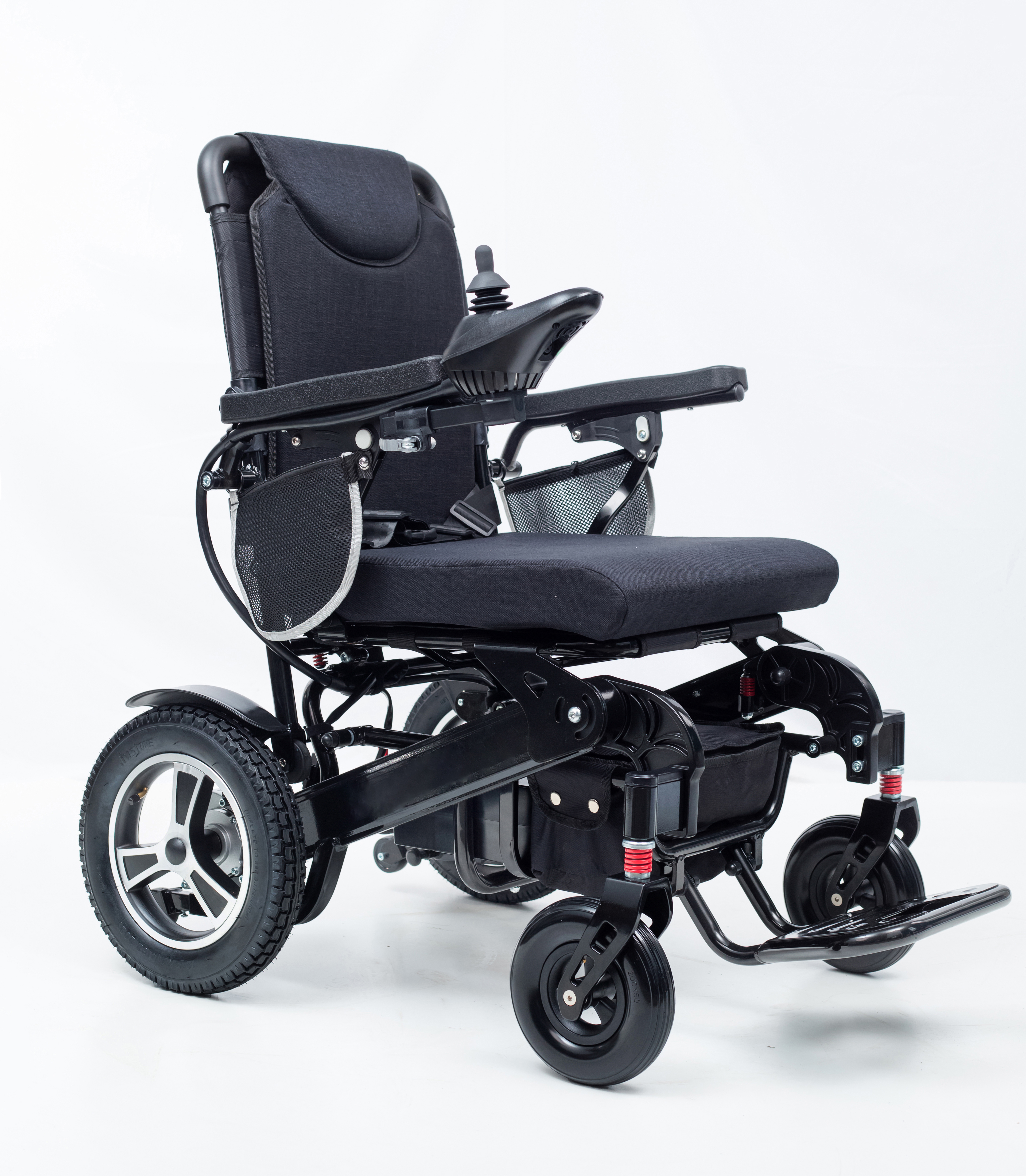 KSM-606 Vouwbare Draagbare Elektrische Rolstoel Vouwbaar Lichte Aluminium Alloy Afstandsbediening Ligbank Rolstoelen voor Gehandicapten