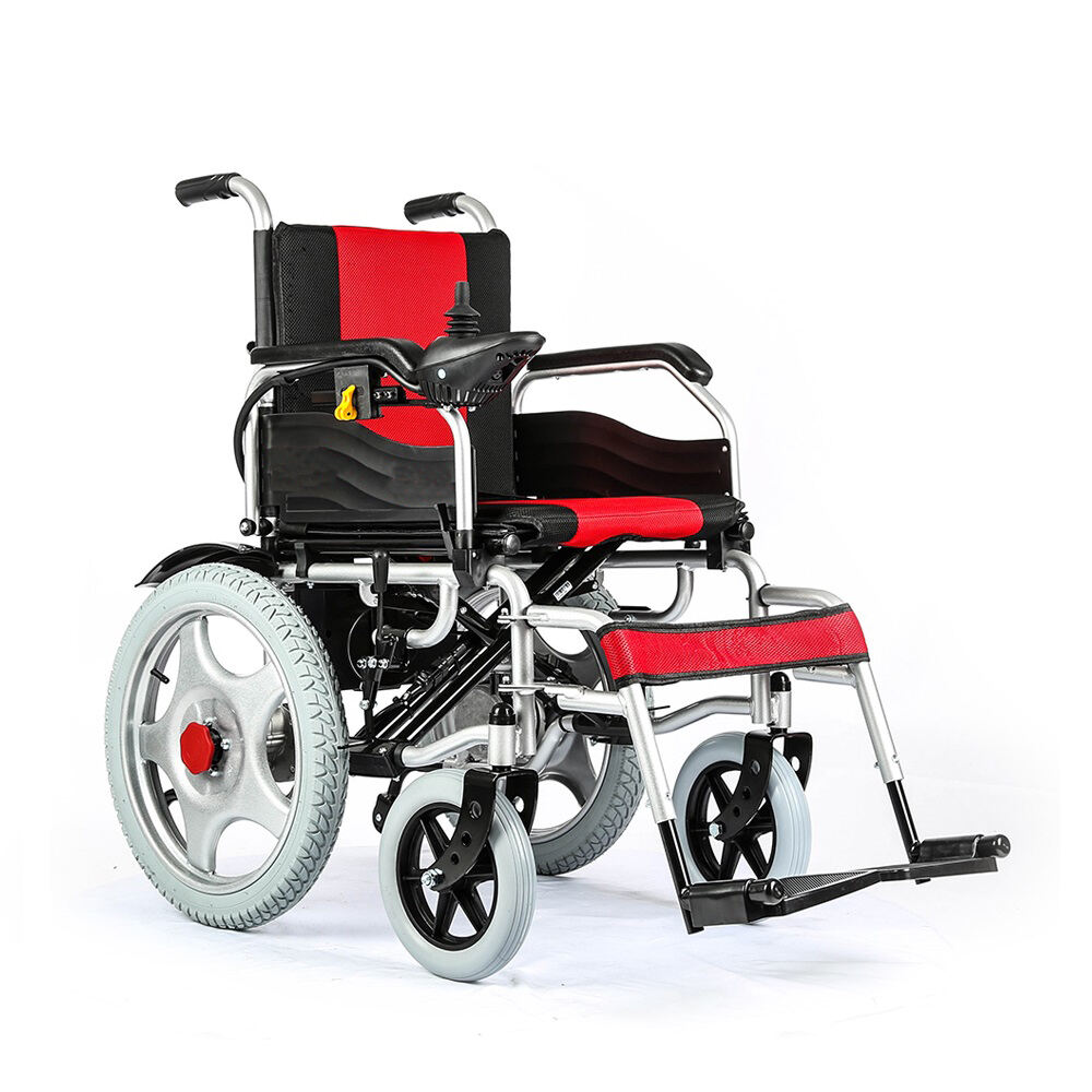 KSM-501 Calidad excelente silla de ruedas eléctrica plegable con ruedas de 16 pulgadas, más vendida en Amazon para adultos