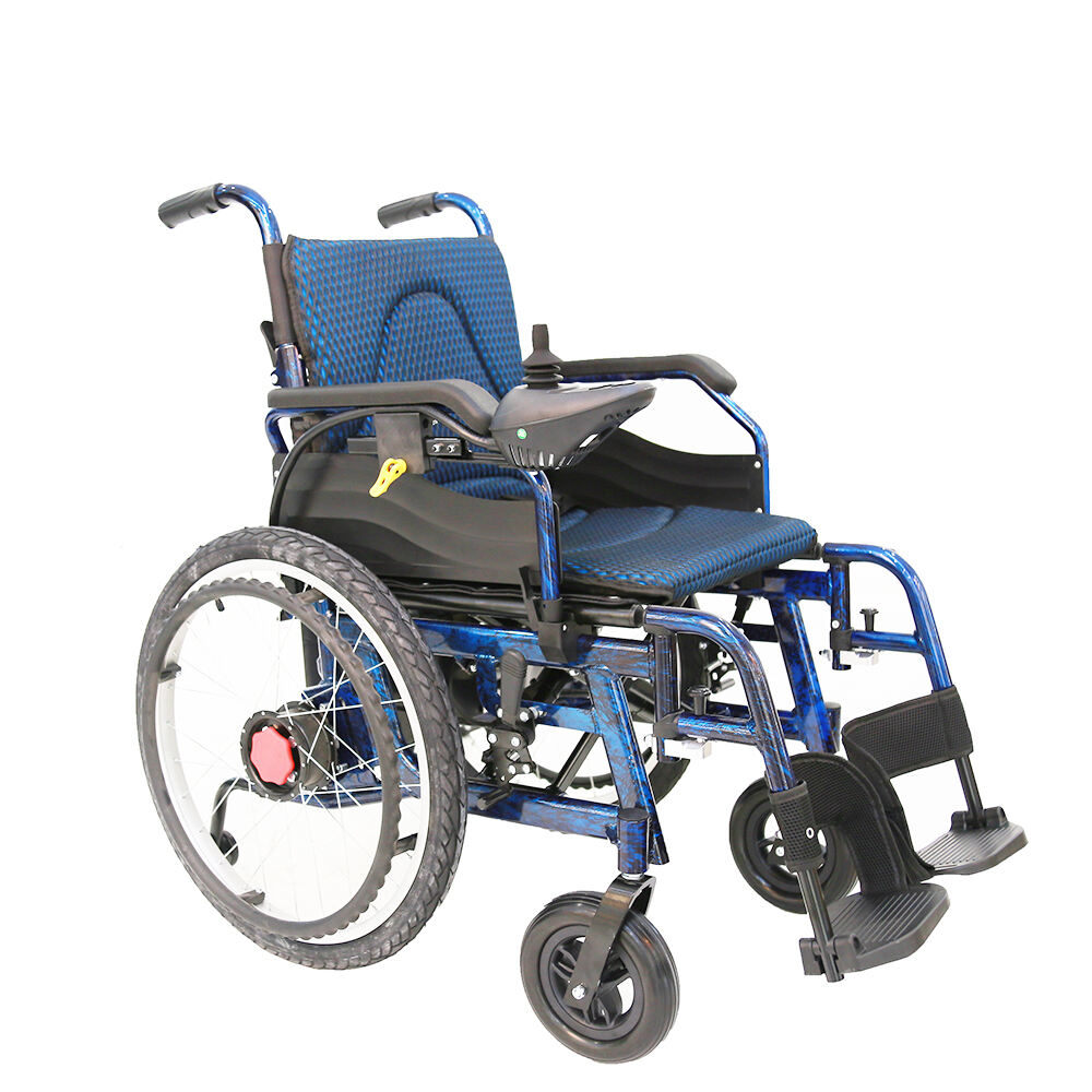 KSM-502 Nueva llegada de silla de ruedas eléctrica, sillas de ruedas motorizadas plegables con ruedas traseras de 24 pulgadas y batería desmontable