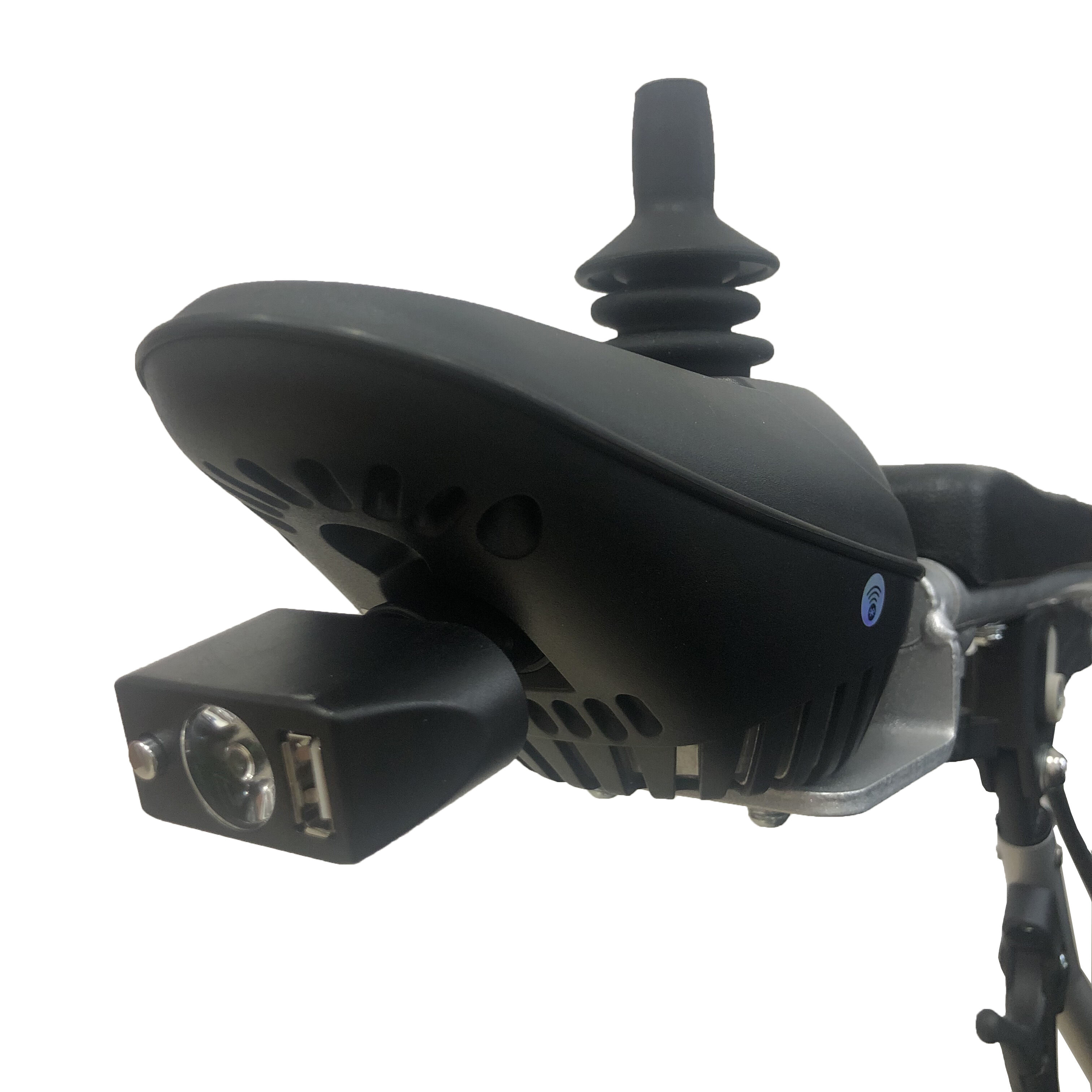 KSM-L01 Elektrischer Rollstuhl Licht mit USB-Anschluss EBS Plastik 3-polig XLR Kopf USB-Ladefähig Winkelverstellbares LED-Licht Steuergerät