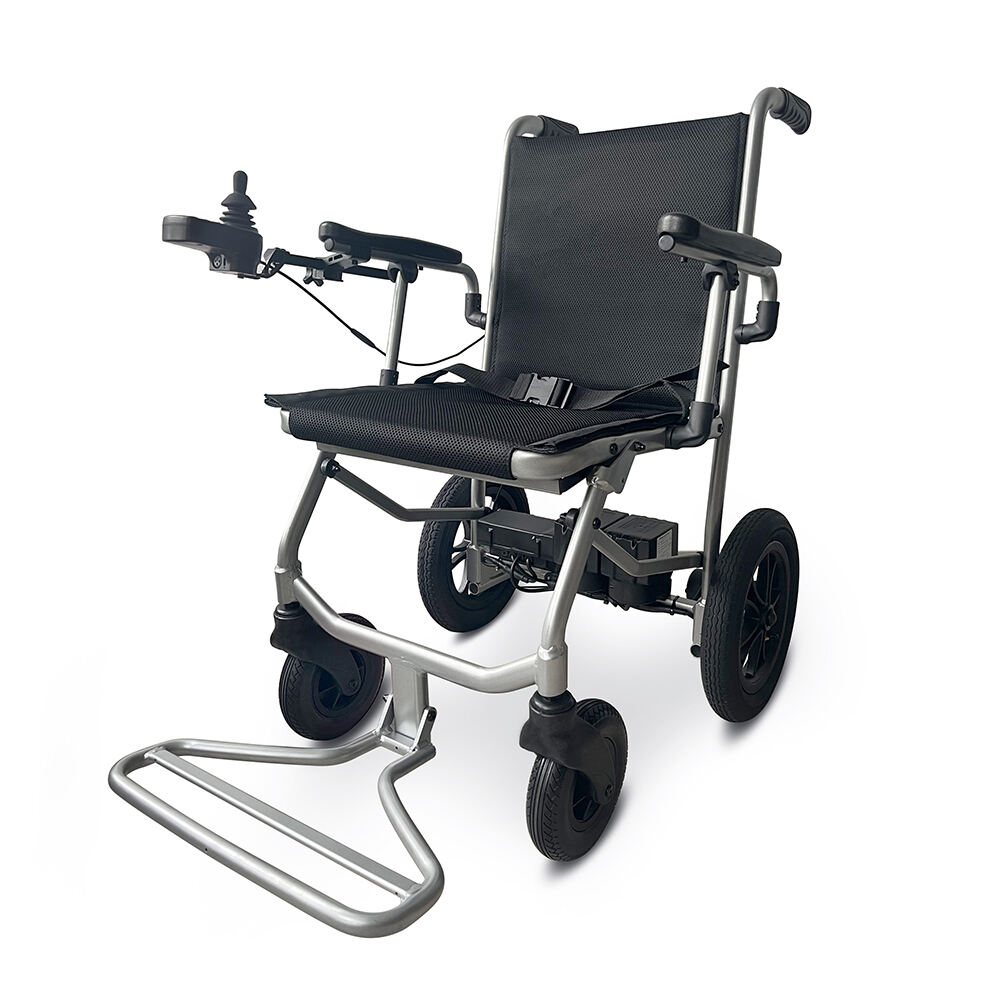 KSM-605 13.5 kgs Alüminyum Süper Hafif Elektrikli Sandalye Seyahat için Taşınabilir Katlanabilir Elektrikli Sandalye Litium Batarya ile