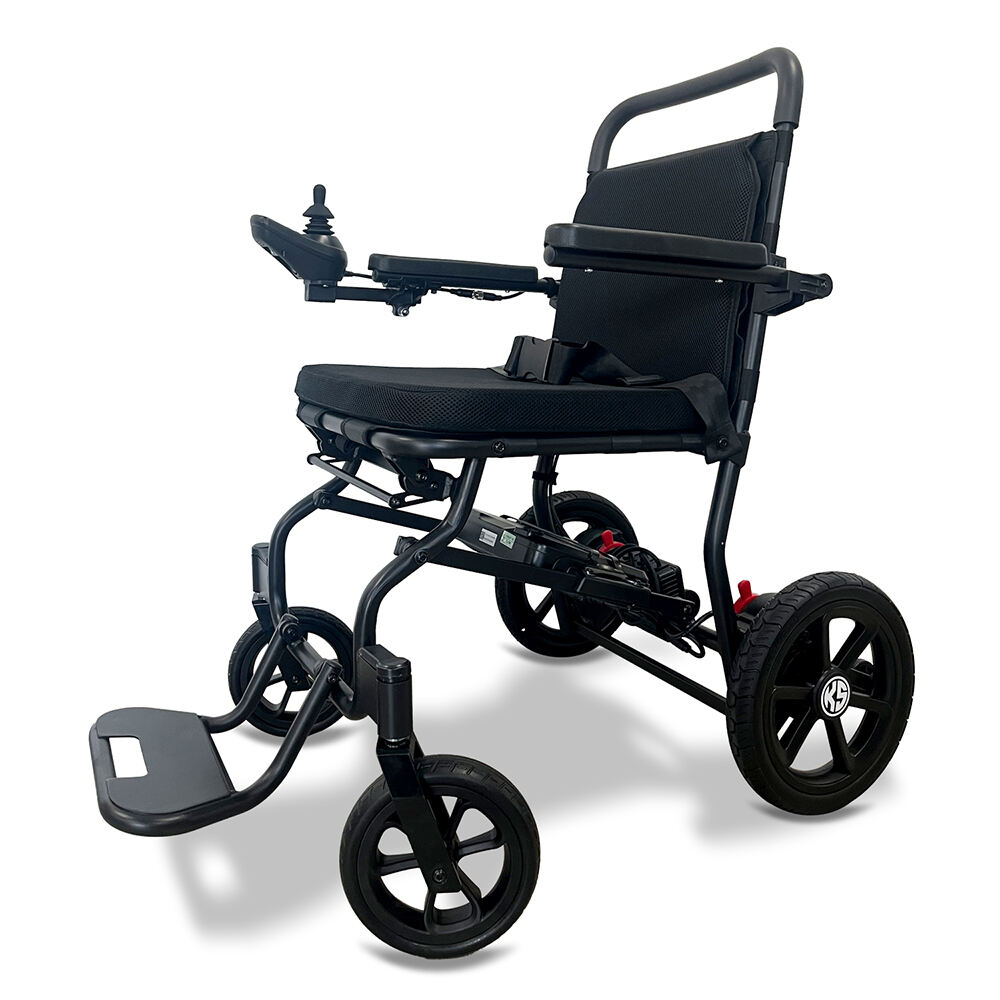 KSM-605Pro 14.5KG Wózek inwalidzki lekki elektryczny Wózek inwalidzki może być przewieziony samolotem Dla osób niepełnosprawnych i seniorów Wózek inwalidzki elektryczny Bateria litowa 6AH/10AH