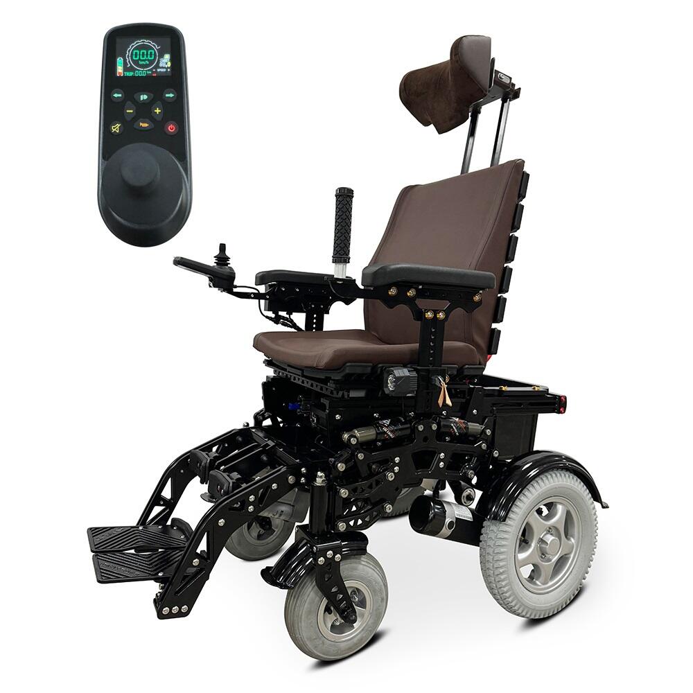 KSM-651 Yüksek Hızlı Off Road Tüm Alanlar Elektrikli Tekerlekli Sandalye Aluminium Alas Çerçeve Ağır Görev Motorlu Güçlü Tekerlekli Sandalye