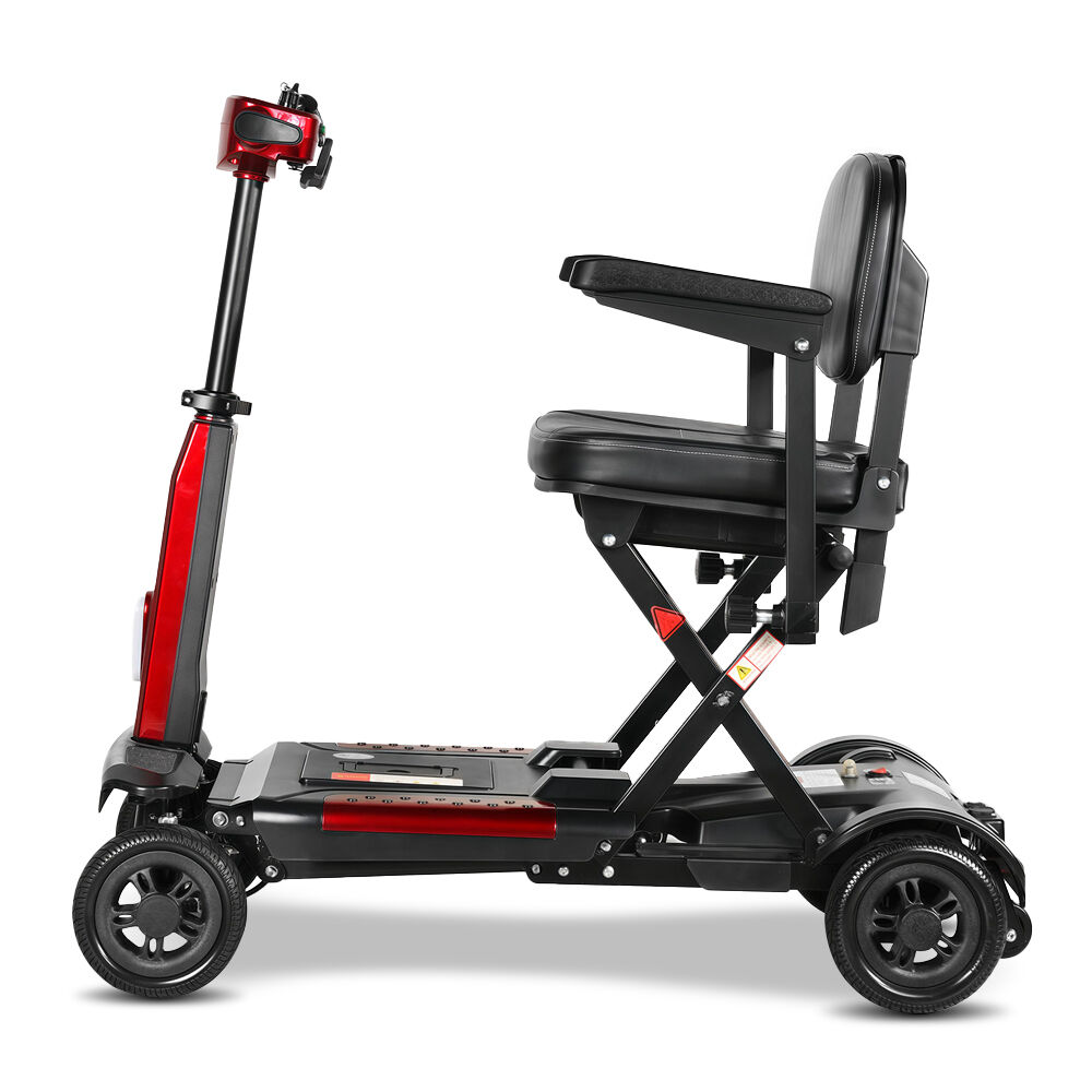 KSM-909 Lightweight Travel-Friendly Electric Manual Folding Mobility Scooter with LED Light for Adults Global Wholesale Exporter